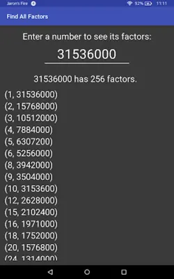 Factor Calculator android App screenshot 0